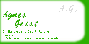 agnes geist business card